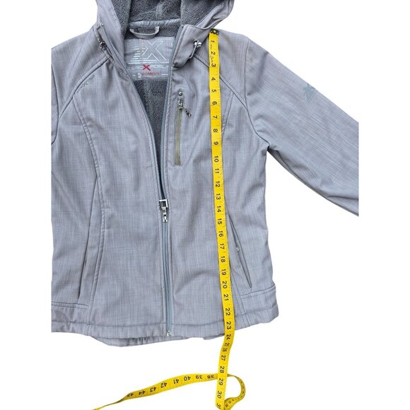 ZeroXposur Womens Hooded Softshell Jacket Light Gray Size M Polyester Blend - Picture 5 of 6